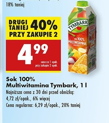 Sok multiwitamina Tymbark 1936 promocja w Biedronka
