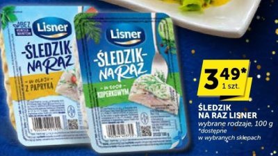 Śledź na raz Lisner promocja w Groszek