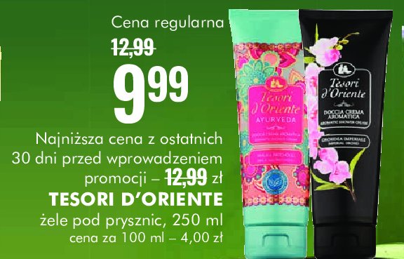 Żel pod prysznic ayurveda Tesori d'oriente promocja