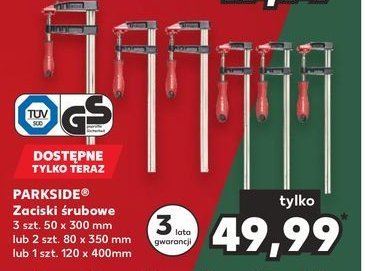 Zaciski śrubowe 120 x 400 mm Parkside promocja