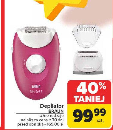 Depilator silk-epil 3-410 Braun promocja w Carrefour Market