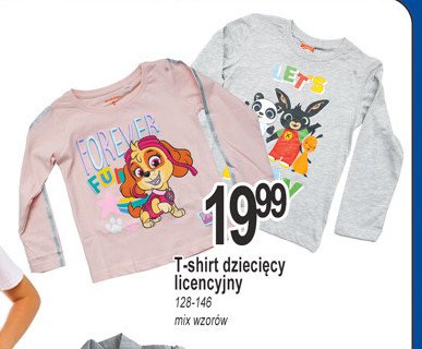 T-shirt z długim rękawem chłopięcy 128-146 promocja