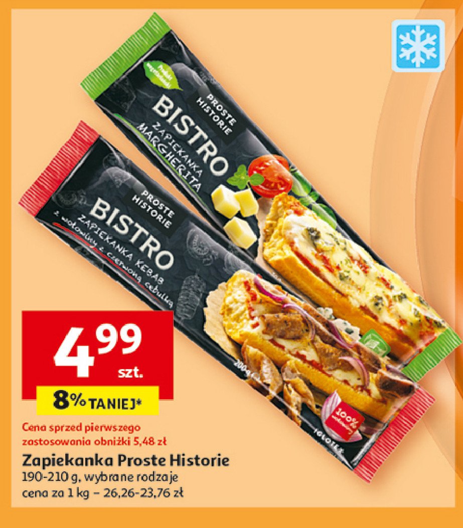 Zapiekanka margherita Iglotex proste historie bistro promocja w Auchan