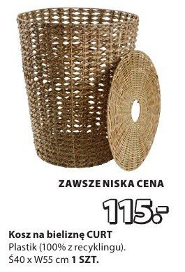 Kosz na bieliznę CURT promocja w Jysk