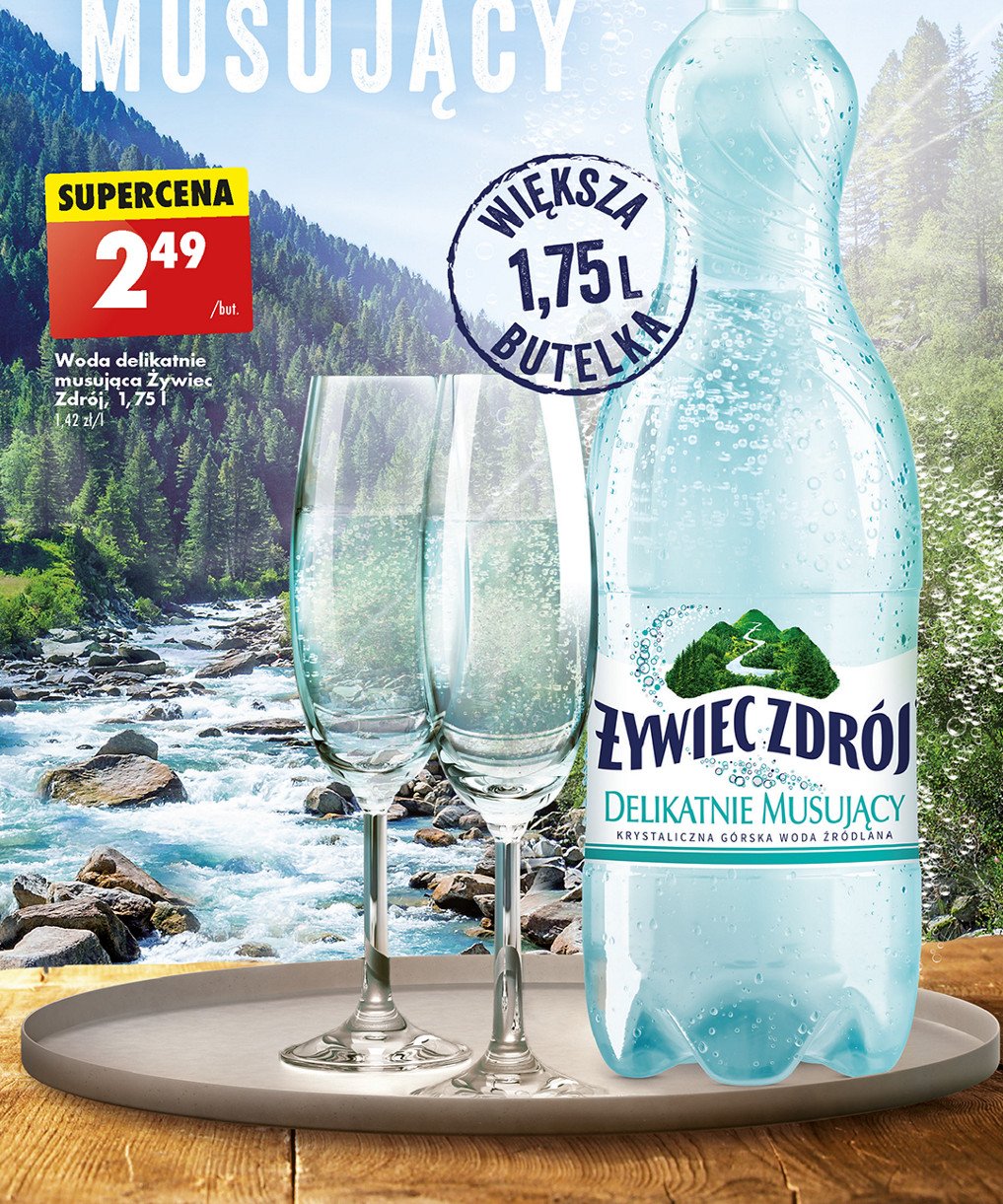 Woda lekki gaz Żywiec zdrój promocja w Biedronka