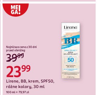 Krem bb nawilżający 01 Lirene bb promocja w Rossmann