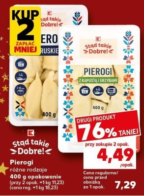 Pierogi różne rodzaje promocja w Kaufland