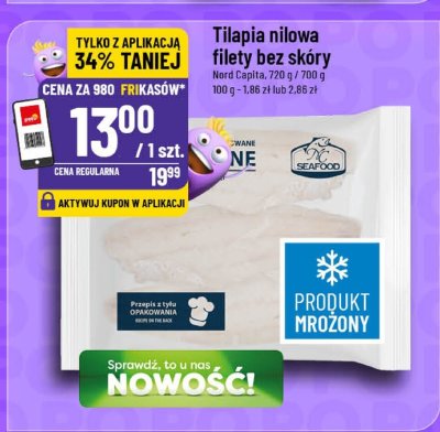 Tilapia nilowa filety bez skóry Nord Capitał promocja w POLOmarket