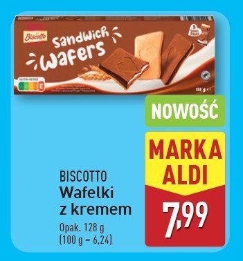 Wafelki z kremem Biscotto promocja w Aldi