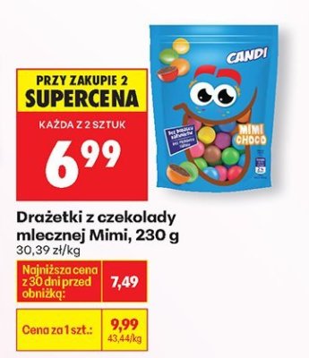 Drażetki z czekolady mlecznej Mimi, 230 g promocja w Biedronka