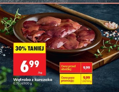 Wątroba z kurczaka na wagę promocja w Biedronka