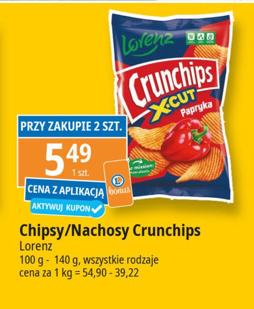 Nachosy solone Crunchips promocja w Leclerc