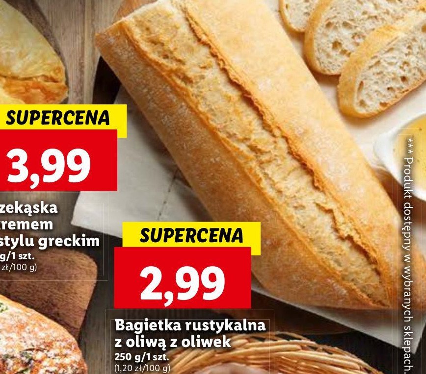 Bagietka rustykalna z oliwą z oliwek promocja