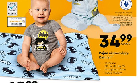 Pajac niemowlęcy batman promocja