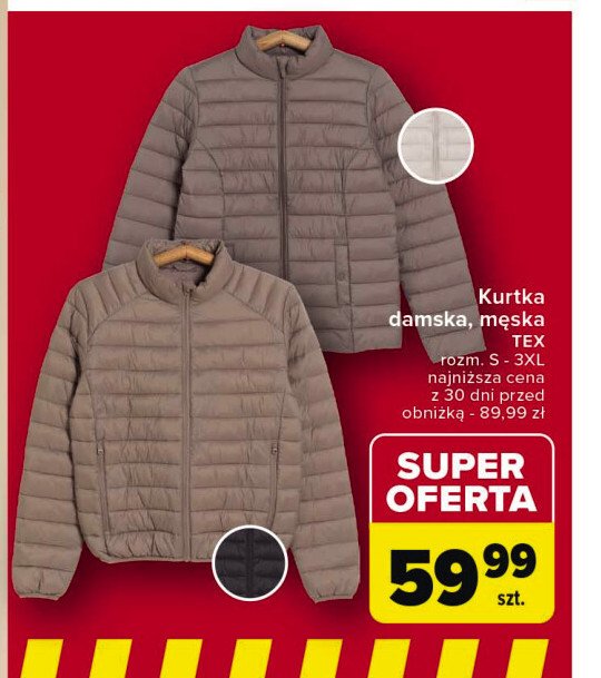 Kurtka damska s-3xl Tex promocja