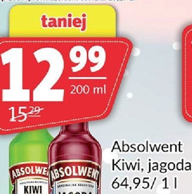 Wódka Absolwent Kiwi, Jagoda promocja w Prim Market