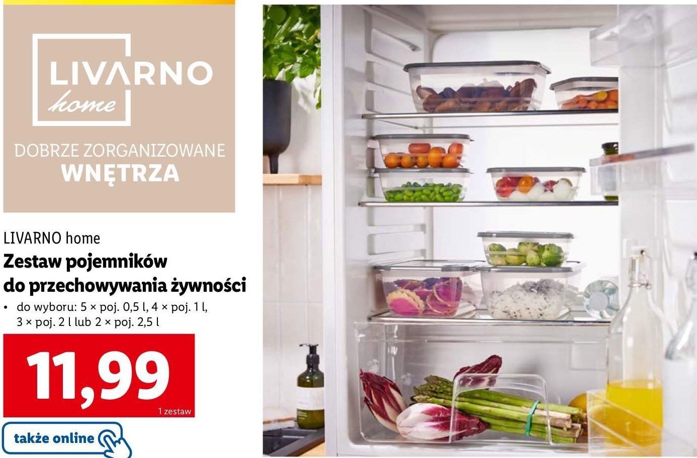 Pojemnik do przechowywania żywności 500 ml LIVARNO HOME promocja