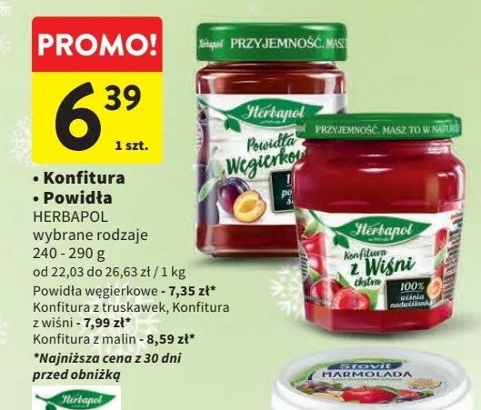 Powidła węgierkowe Herbapol promocja w Intermarche