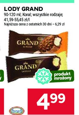 Lód vanilla Koral grand promocja