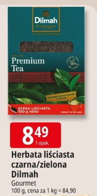 Herbata liściasta czarna/zielona Dilmah Gourmet promocja w Leclerc