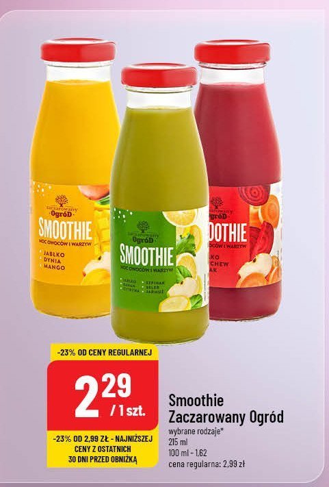 Smoothie jabłko-banan-cytryna-szpinak-seler-jarmuż Zaczarowany ogród promocja