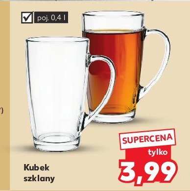 Kubek szklany 400 ml promocja