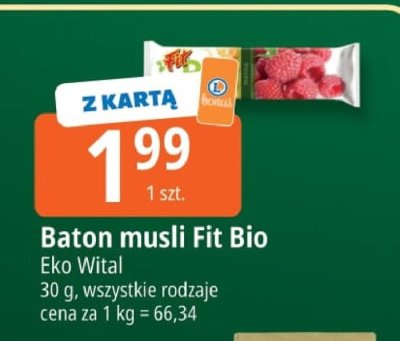 Baton musli Fit Bio Eko Wital promocja w Leclerc