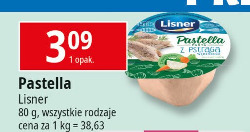 Pasta z pstrąga Lisner pastella promocja w Leclerc