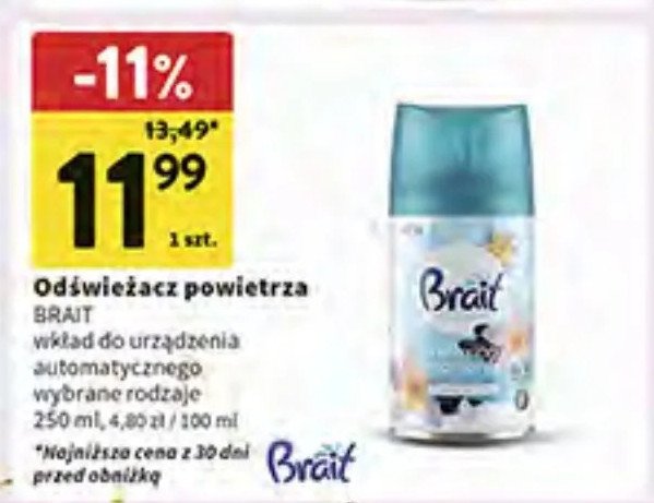 Wkład relaxing moments BRAIT AIR FRESHNER promocja