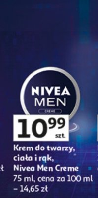 Krem do twarzy, ciała i rąk Nivea Men Creme promocja w Auchan