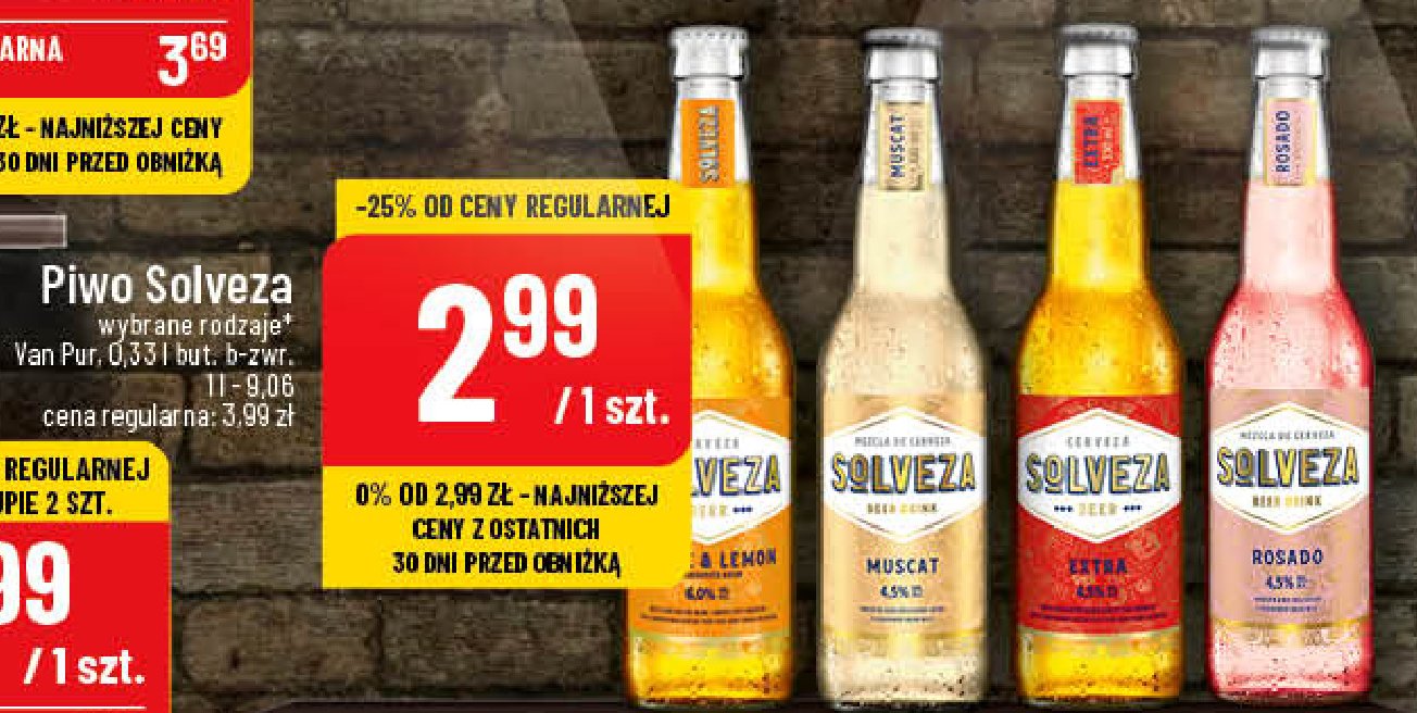 Piwo Solveza extra promocja