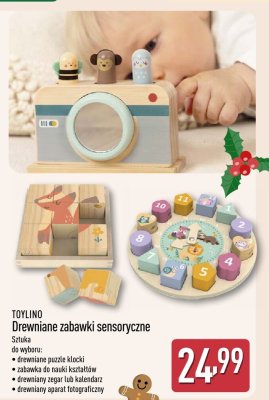 Drewniane zabawki sensoryczne TOYLINO promocja w Aldi