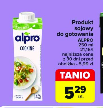 Napój sojowy do gotowania Alpro cooking promocja