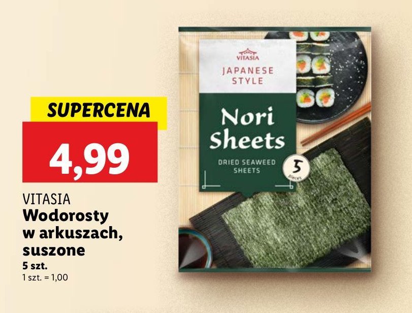 Nori arkusze Vitasia japan promocja w Lidl