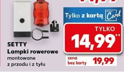 SETTY Lampki rowerowe montowane z przodu i z tyłu promocja w Kaufland