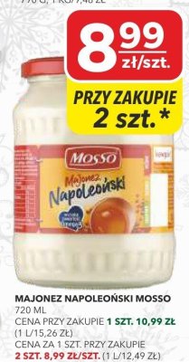 Majonez Napoleoński MAJONEZ NAPOLEOŃSKI MOSSO promocja w Top Market