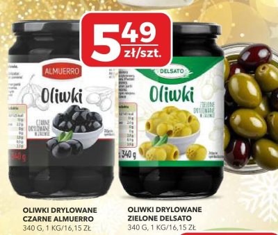 Oliwki drylowane zielone Delsato promocja w Top Market