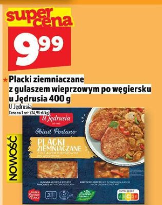 Placki ziemniaczane z gulaszem wieprzowym po węgiersku u Jędrusia 400 g promocja w TOPAZ