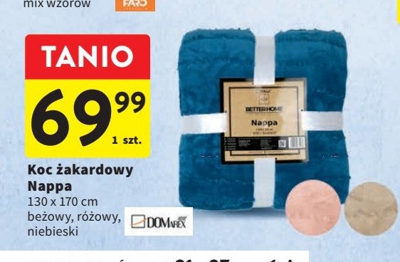 Koc 偶akardowy nappa 130 x 170 cm promocja