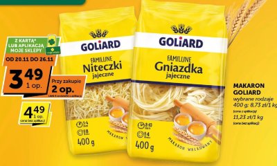 Makaron Goliard Gniazdka jajeczne promocja w Groszek