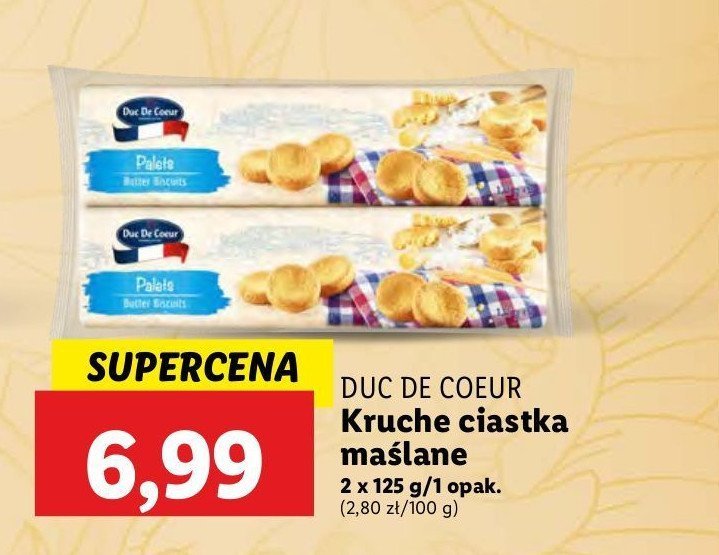 Bretońskie ciasteczka maślane Duc de coeur promocja