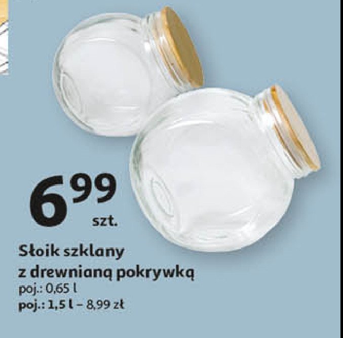 Słoik szklany z drewnianą pokrywką 650 ml Actuel promocja