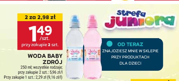 Woda niegazowana girl Baby zdrój promocja