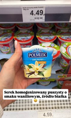Serek homogenizowany puszysty waniliowy Polmlek 150g promocja w Dino