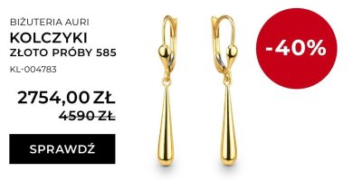 Kolczyki złoto próby 585 promocja w Briju