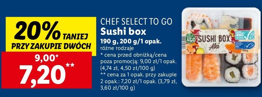 Sushi box aki Chef select & go promocja