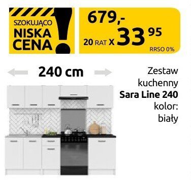 Zestaw kuchenny Sara Line 240 kolor: biały promocja w Black Red White