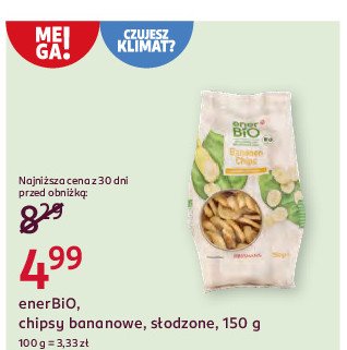 Chipsy bananowe Enerbio promocja w Rossmann