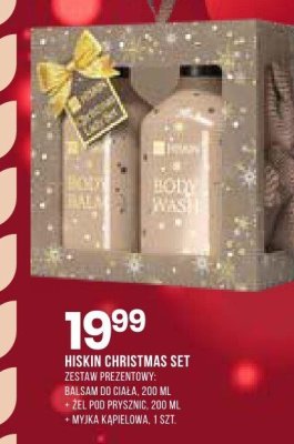 Zestaw kosmetyków HISKIN Christmas Set (żel pod prysznic 200ml, myjka kąpielowa) promocja w Drogerie Natura