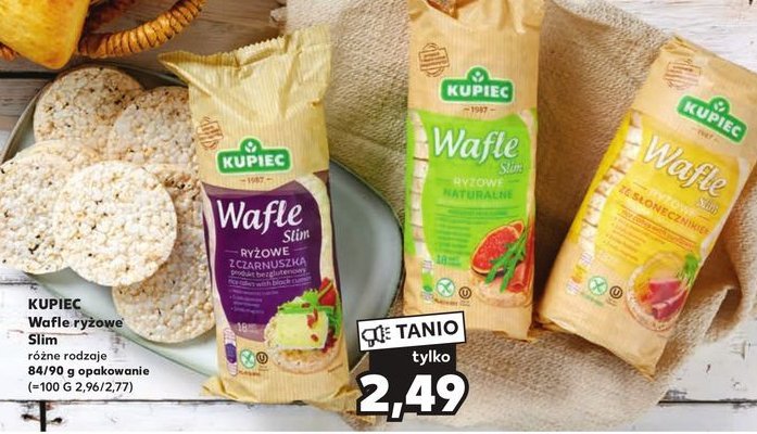 Wafle ryżowe slim z czarnuszką Kupiec promocja
